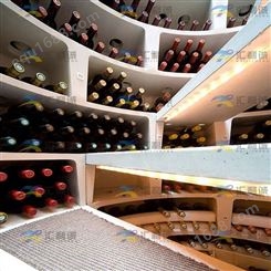 地下室不锈钢圆形方形入门式地下酒窖设计 金属酒柜定制