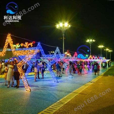 北京利达大型圣诞树 大型10米15米LED霓虹灯编程圣诞树工厂