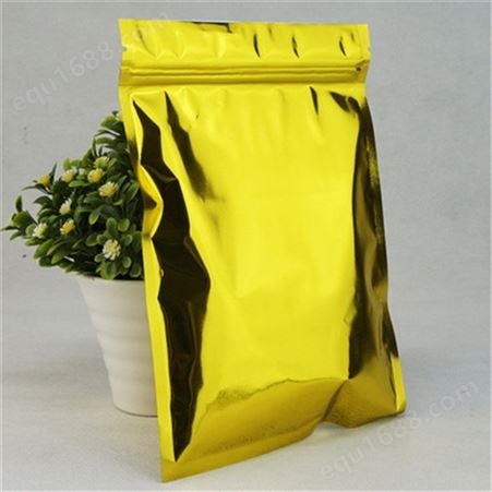 威海铝箔袋 食品级铝箔袋 金色铝箔自立自封袋 直销批发