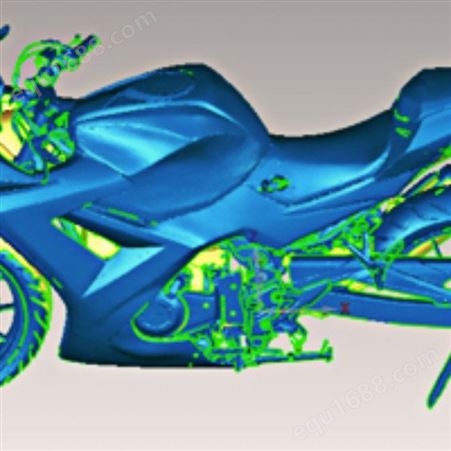昆山周庄镇形展科技摩托车电动车新能源汽车外形三维激光扫描设计摩托车整车油泥逆向设计