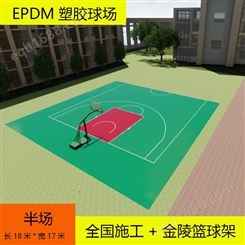 室外EPDM塑胶跑道颗粒田径橡胶地垫 篮球场羽毛球场网球场动地胶