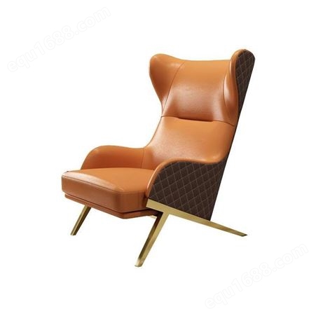 意式休闲椅 简约现代家用客厅高靠背椅 书房轻奢单人沙发椅DF-583