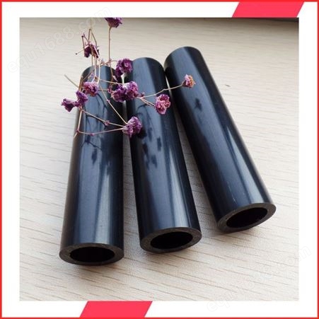 厂家直供PVC黑色硬管 黑色塑料管材20MM厚度4毫米塑料管可用支撑