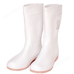 吉盾耐酸碱白雨鞋中高筒白色食品靴男女款耐油耐磨防滑牛津底靴子