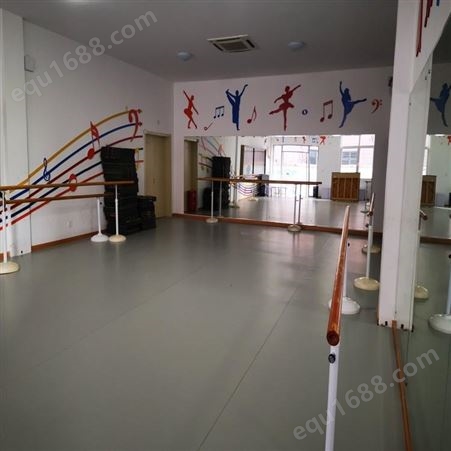 舞蹈房地胶价格-青岛健身房地板-弹性塑胶地板铺装