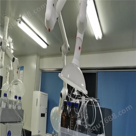 三节吸顶式PP抽气罩 天津实验室万向排气罩  废气提取 万向排烟罩