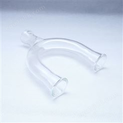 央迈科技 玻璃U型具下嘴 量大价优 各种规格卷口平底玻璃管道