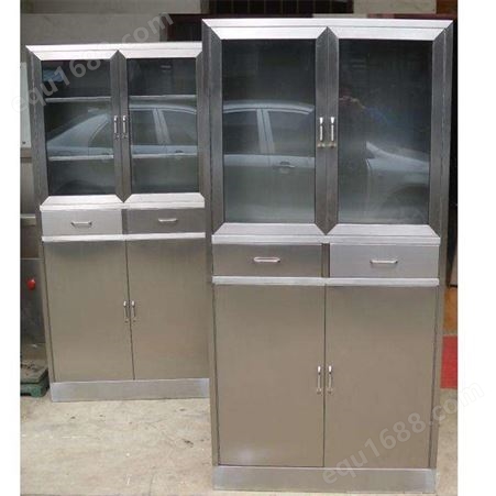 北京置物柜-加工定制不锈钢储物柜置物柜柜带玻璃文件柜-华奥西