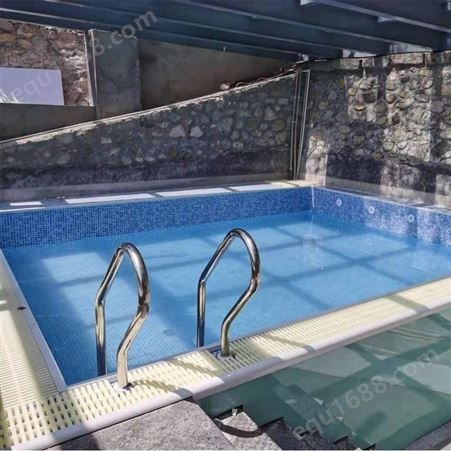 可定制拼装式泳池 组装式模块化游泳池 可拆装式钢结构恒温泳池安装设计