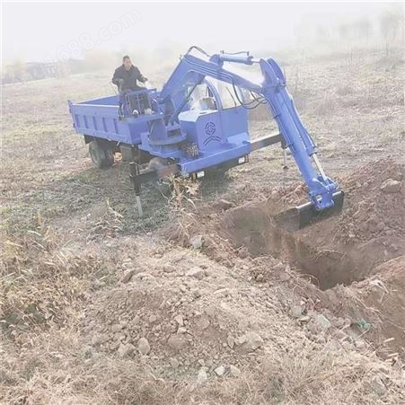 车载式挖掘机  360度旋转随车挖 挖土拉土两用四不像随车挖