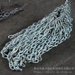 粗度20mm护栏链条 鲁兴铁链配件 防护镀锌链