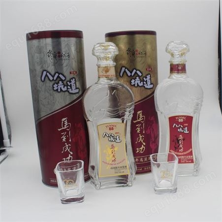 大连市中国台湾进口42度八八坑道淡丽高粱酒玻璃瓶600毫升