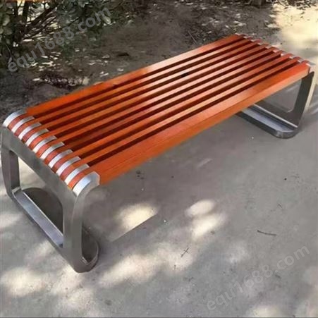 新疆乌鲁木齐 公园椅 户外长椅 防腐木座椅 长凳子 实木室外休闲椅 广场长条椅子露天椅