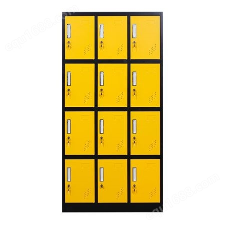 学生宿舍更衣带锁柜 自产自销十二门彩色更衣柜 防潮耐用