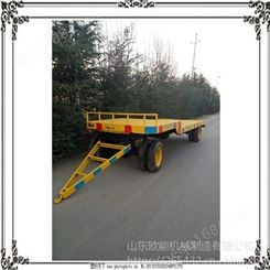 欧能工矿用平板拖车牵引车 后置平板运输车可定制