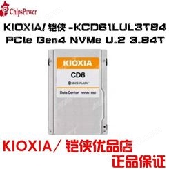 KIOXIA/铠侠 企业级固态硬盘KCD6PCIe Gen4 NVMe U.2 3.84T 21+