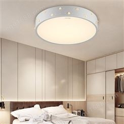 三雄极光 LED卧室餐厅吸顶灯圆形水晶镂空简约灯饰