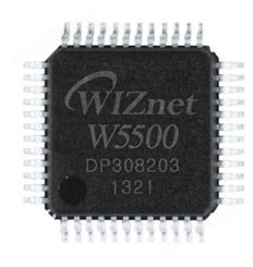 WIZNET  以太网供电控制器（POE） W5500 IC CTLR 3-1 ETH TCP/IP 48LQFP