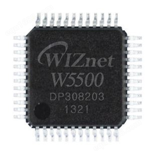 WIZNET  以太网供电控制器（POE） W5500 IC CTLR 3-1 ETH TCP/IP 48LQFP