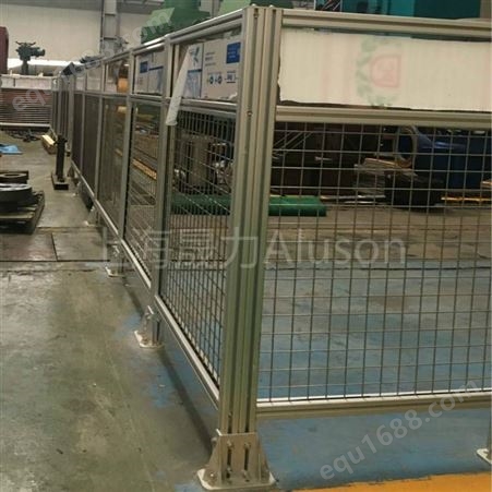 铝型材移动车间隔离网 亚克力防护围栏 4040铝合金框架黄格