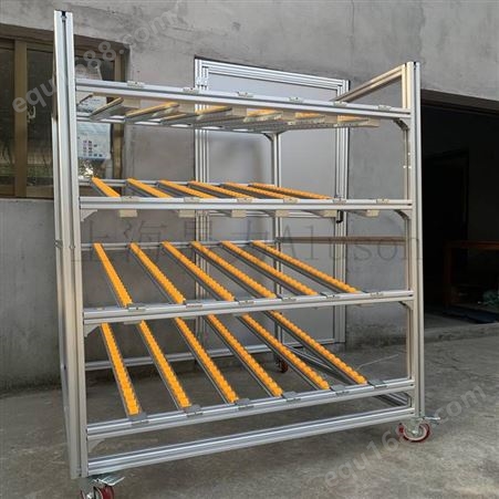 移动性物料整理架 工业铝型材框架 仓储三层多功能物料架