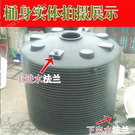 定制双层颜色PE塑胶水桶-外黑内白塑料水塔豪升容器