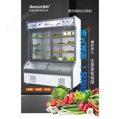 雪村HY系列冰柜青花瓷系列蔬菜水果冷藏展示柜麻辣烫烧烤保鲜柜点菜柜