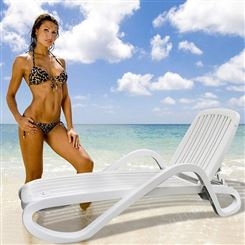 结实耐用的一款ABS 塑料沙滩椅 户外沙滩椅 游泳馆躺椅 户外沙滩椅 JK02