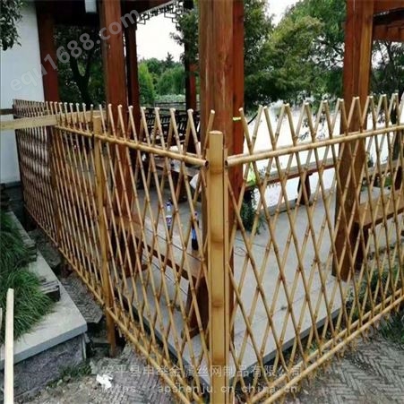 申举仿竹护栏 仿竹篱笆 新农村建设围栏 枯黄色竹节护栏 景观围栏
