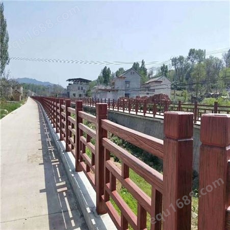 肖氏 拱桥装饰仿木栏杆 园林景观仿木护栏 可定制加工