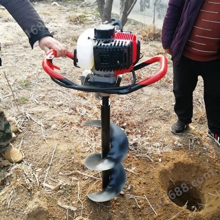 鲁宏螺旋挖坑机 双人植树挖坑机 大马力地钻挖坑机
