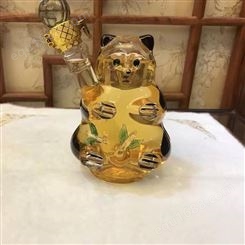 熊猫抱竹酒壶   猫熊老酒瓶   动物熊猫玻璃瓶  空心猫熊白酒瓶