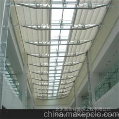 北京玻璃房遮阳顶阳光房蜂巢帘 屋顶天幕遮阳帘 电动天棚遮阳帘