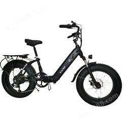 雪地电动自行车20寸折叠电动车八方中置电动助力车山地助力自行车