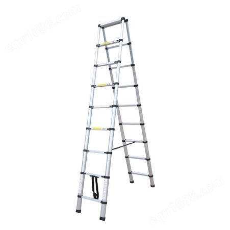 明捷多种功能铝合金人字梯家用抢险救援 便携伸缩梯 梯子家用折叠铝梯 单面直梯