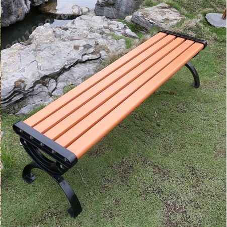河南供应 塑木公园椅 户外靠背休闲椅 防腐实木凳子 支持定做
