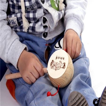儿童 卡通 木制 木质 婴儿拨浪鼓 传统玩具 拨浪鼓双伟