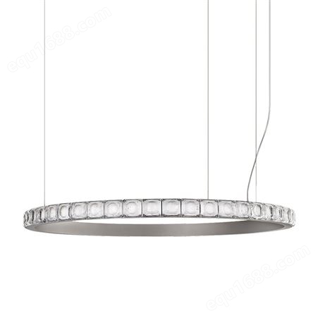 北欧轻奢圆环客厅吊灯设计师现代简约卧室餐厅创意不锈钢水晶灯具