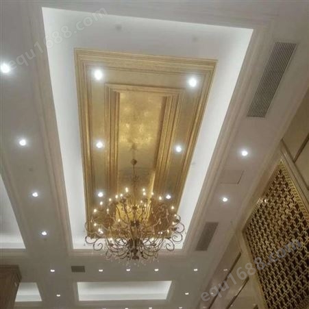酒店别墅贴金工程 欧式法式风格线条贴金箔厂家价格 长沙光盛金箔为您服务