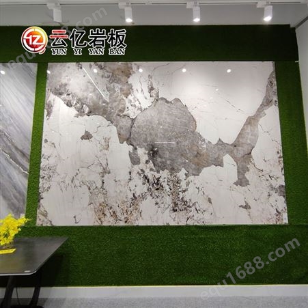 新款岩板背景墙800x2600连纹新中式轻奢简约客厅电视墙