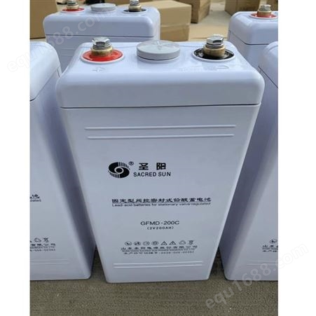 圣阳GFM-200蓄电池2V200AH铅酸免维护电瓶机房电厂通信设备用