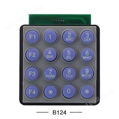 浙江宁波翔龙通讯  16个圆形字键塑料键盘  B124  根据客户要求定制