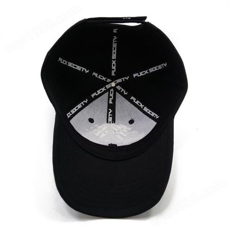 帽子定制 原创设计绣花棒球帽 黑色百搭纯棉帽子定制工厂 冠达