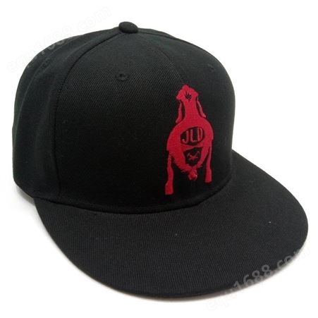 平沿帽定做厂家 冠达帽业生产加工平板棒球帽 刺绣logo嘻哈帽订做