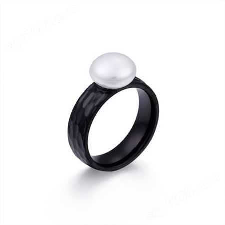 日韩版时尚流行饰品珍珠戒指6mm指环 贝珠简约气质指环批发