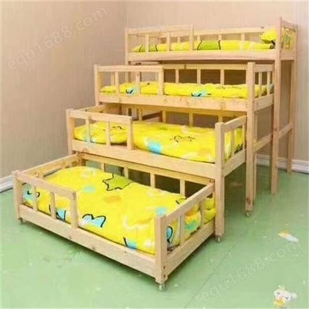 幼儿园木质推拉床 儿童专用午睡床多层批发定制