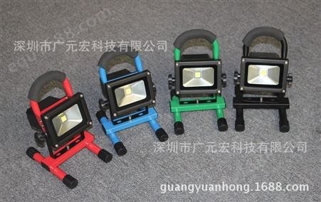 深圳厂家LED移动充电投光灯可移动便携手提式照明灯20w50w100w200
