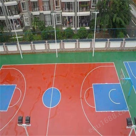 康之奥 长治塑胶篮球场出售 篮球场塑胶面层铺装 欢迎咨询
